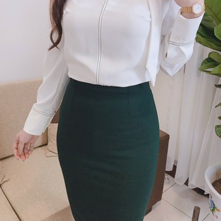 chân váy bút chì chất cát hàn