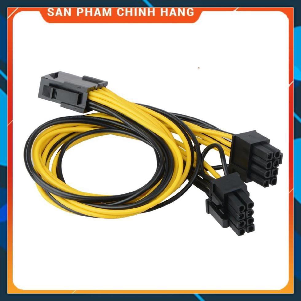Dây chuyển đổi 8-Pin Female To Dual 8-Pin Power Splitter Cable PCIE PCI Express Mining Line
