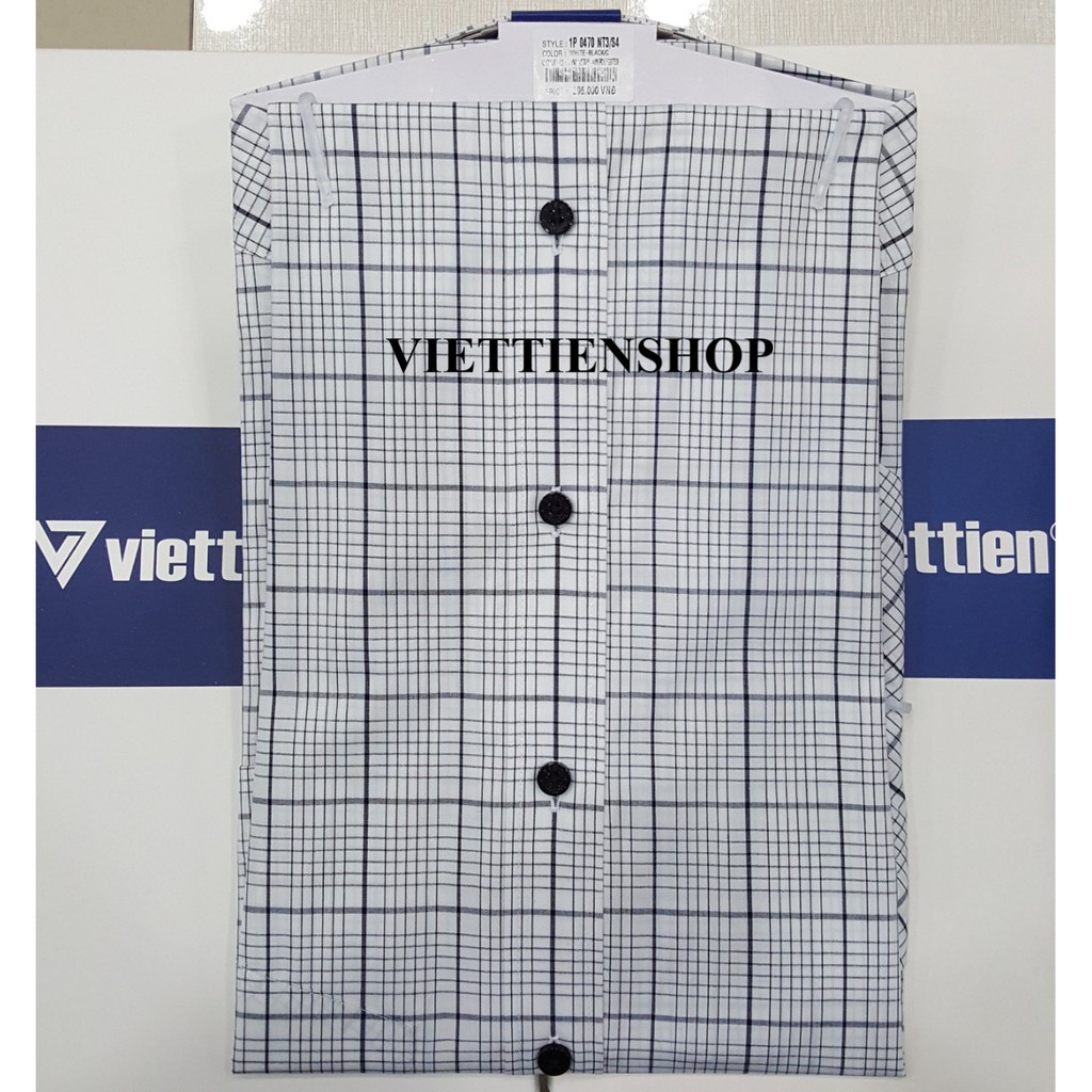 (0470 CRS) ÁO SƠ MI VIỆT TIẾN NGẮN TAY CA RÔ | BigBuy360 - bigbuy360.vn