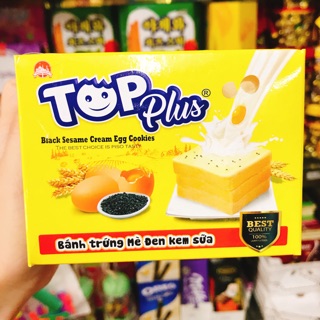 BÁNH TRỨNG MÈ ĐEN KEM SỮA TOP PLUS 48G