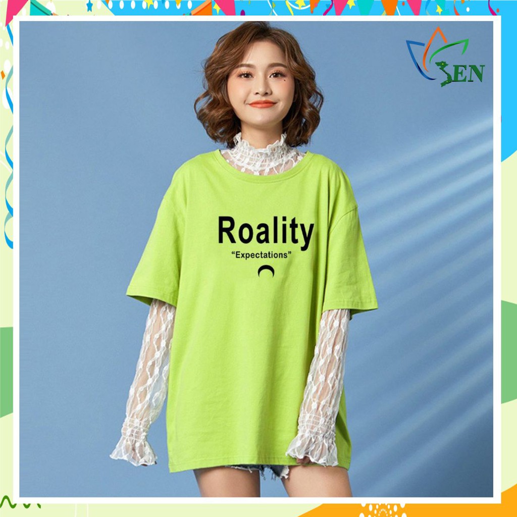 Áo Thun Tay Lỡ In Nhiệt Roality form Unisex nam nữ phong cách Ulzzang - ATIN26