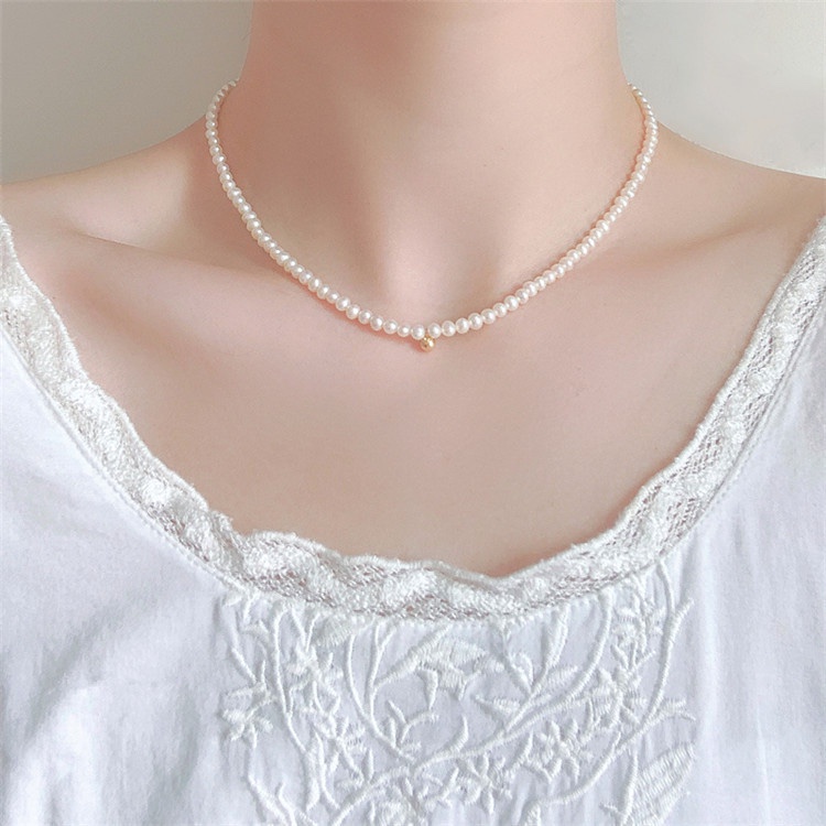 Vòng cổ Bạc 925 Đính Ngọc Trai Sang Trọng Cho Nữ