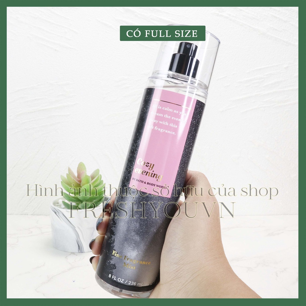Cozy Evening - Xịt thơm toàn thân body mist khác Bath & Body Works - fresh you