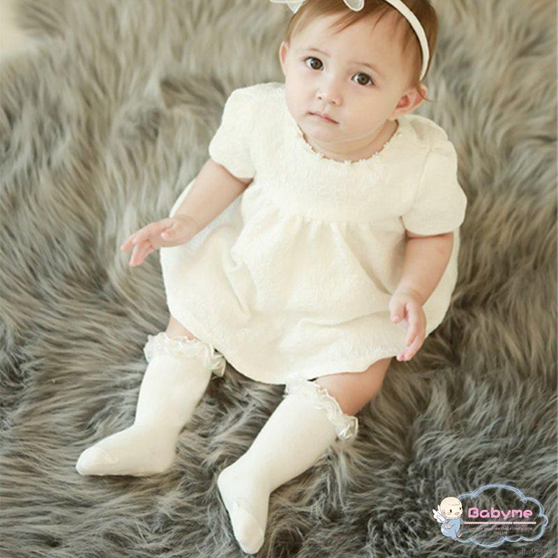 Vớ cotton cao qua gối kiểu dáng công chúa xinh xắn dành cho bé gái