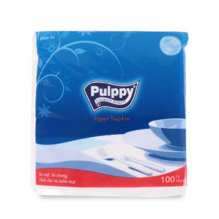 khăn giấy ăn pulppy xanh cam kết chính hãng