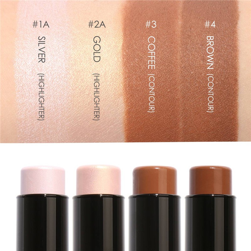 【selling】 Focallure Highlighter stick All Over Shimmer Highlighting Powder Creamy Texture Water-proof Silver Shimmer Light