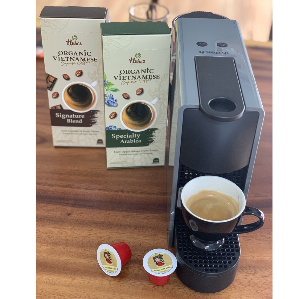 [Free ship] Viên nén Cà phê Nespresso HIVA'S COFFEE Hộp 10v-Organic Vietnamese Thơm nồng nàn, đắng đậm, hậu ngọt dịu êm | BigBuy360 - bigbuy360.vn