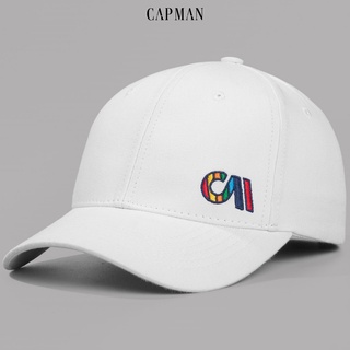 Mũ lưỡi trai chính hãng CAPMAN thêu chữ, dáng thể thao dành cho nam nữ CM65