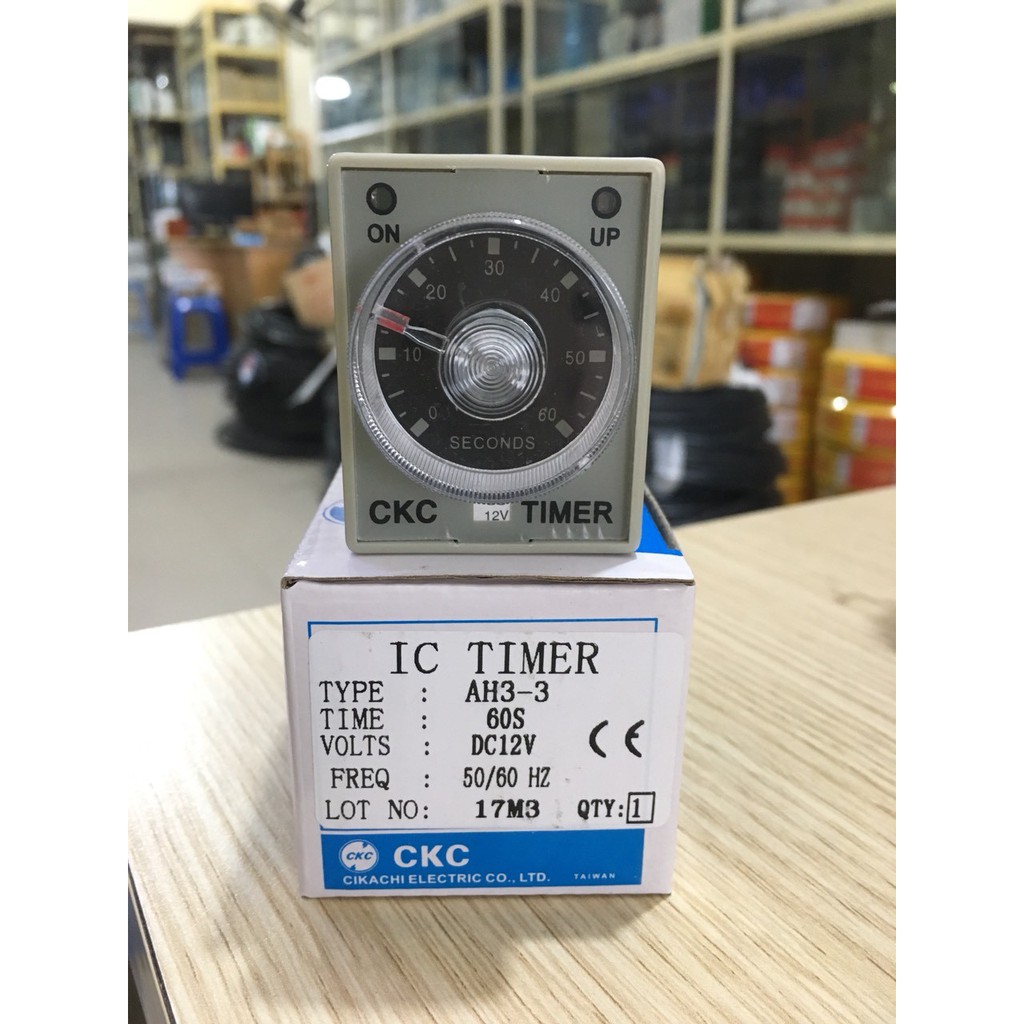 Relay Thời Gian CKC AH3-3 AC220V kèm đế