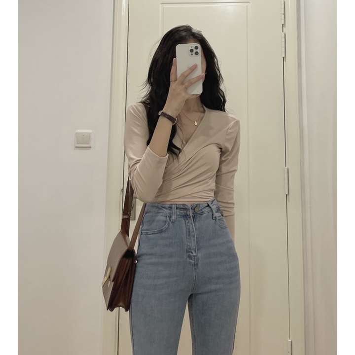 Áo buộc dây cổ tim 307 | BigBuy360 - bigbuy360.vn