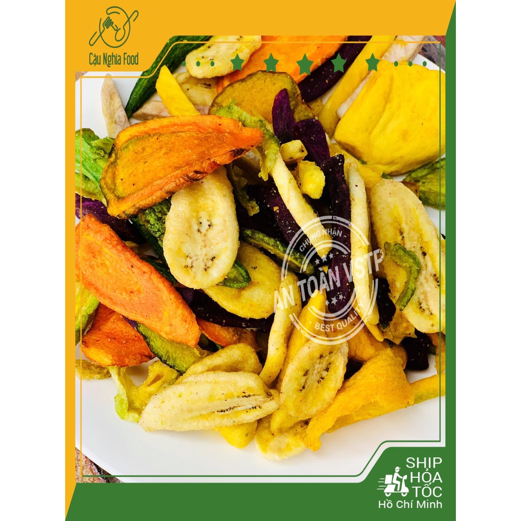 Trái Cây Sấy ( Thập Cẩm Sấy hàng xuất khẩu ) Chuẩn Loại A ( Sẵn Hàng HCM ) Cậu Nghĩa Food 300gram - 1kg