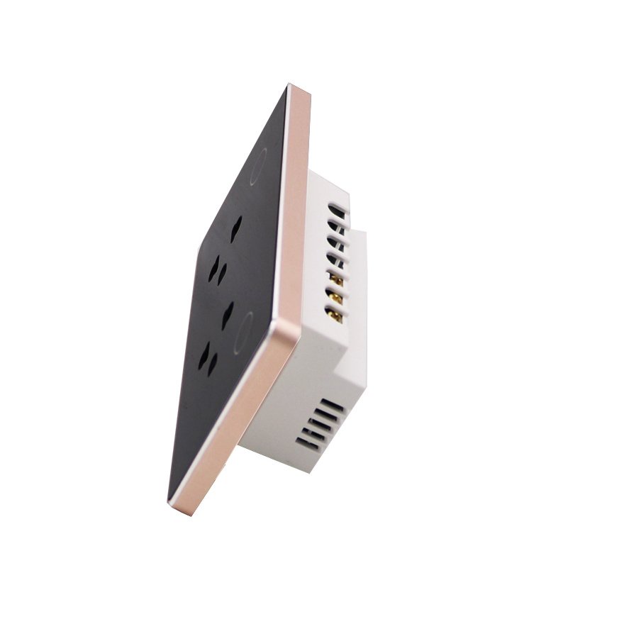 Ổ cắm thông minh đôi Tuya âm tường, điều khiển với giọng nói loa Google Assistant