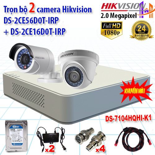 TRỌN BỘ 2 CAMERA FULL HD 1080MP +FULL THIẾT BỊ ĐÃ CÀI ĐẶT SẴN, DỄ LẮP ĐẶT