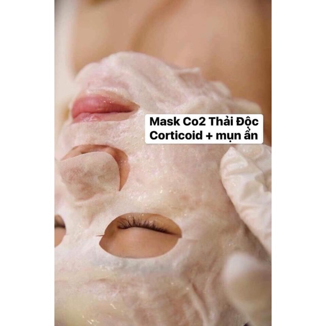 Mặt Nạ Thải Độc CO2 DJ Carborn Therapy làm dịu da kích ứng, làm giảm mụn sưng đỏ