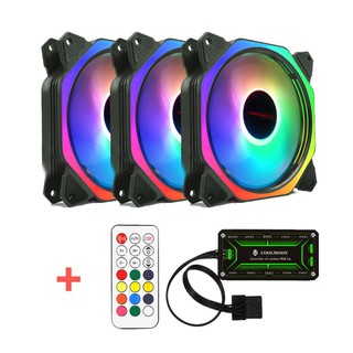 BỘ 3 QUẠT TẢN NHIỆT, FAN CASE COOLMOON LED RGB SYMPHONY V8 PLUS - KÈM HUB VÀ REMOTE