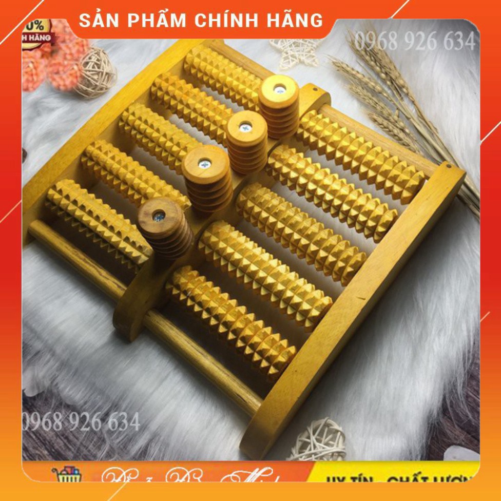 Bàn lăn chân gỗ 🌸FREESHIP🌸 Bàn mát xa chân bằng gỗ 5 hàng cao cấp (M1)