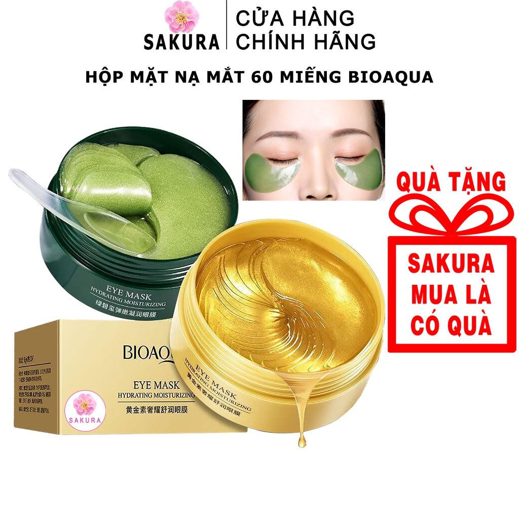 Hộp mặt nạ mắt BIOAQUA IMAGES 60 miếng dán dưỡng ẩm giảm thâm quầng nếp nhăn vùng mắt nội địa trung SAKURA 80g