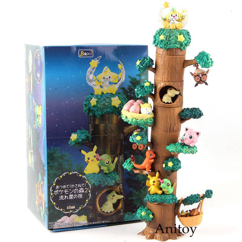 Set 8 mô hình đồ chơi nhân vật Pokemon charizard bằng gỗ chất lượng cao