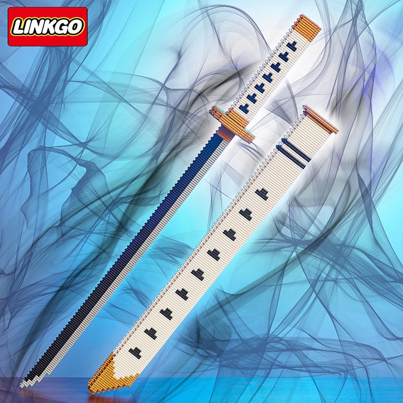 Bộ Sản Phẩm Kiếm Đồ Chơi Katana Linkgo,Sandai Kitetsu Yamato Lắp Ráp Kiếm có vỏ Zoro One Piece Đồ chơi giải đố
