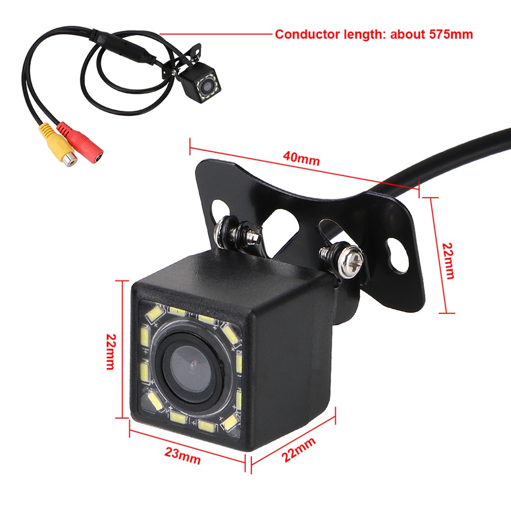 Camera chiếu hậu trên xe: Camera sau 5 chp của Real với camera lùi 12 đèn LED, chống nước