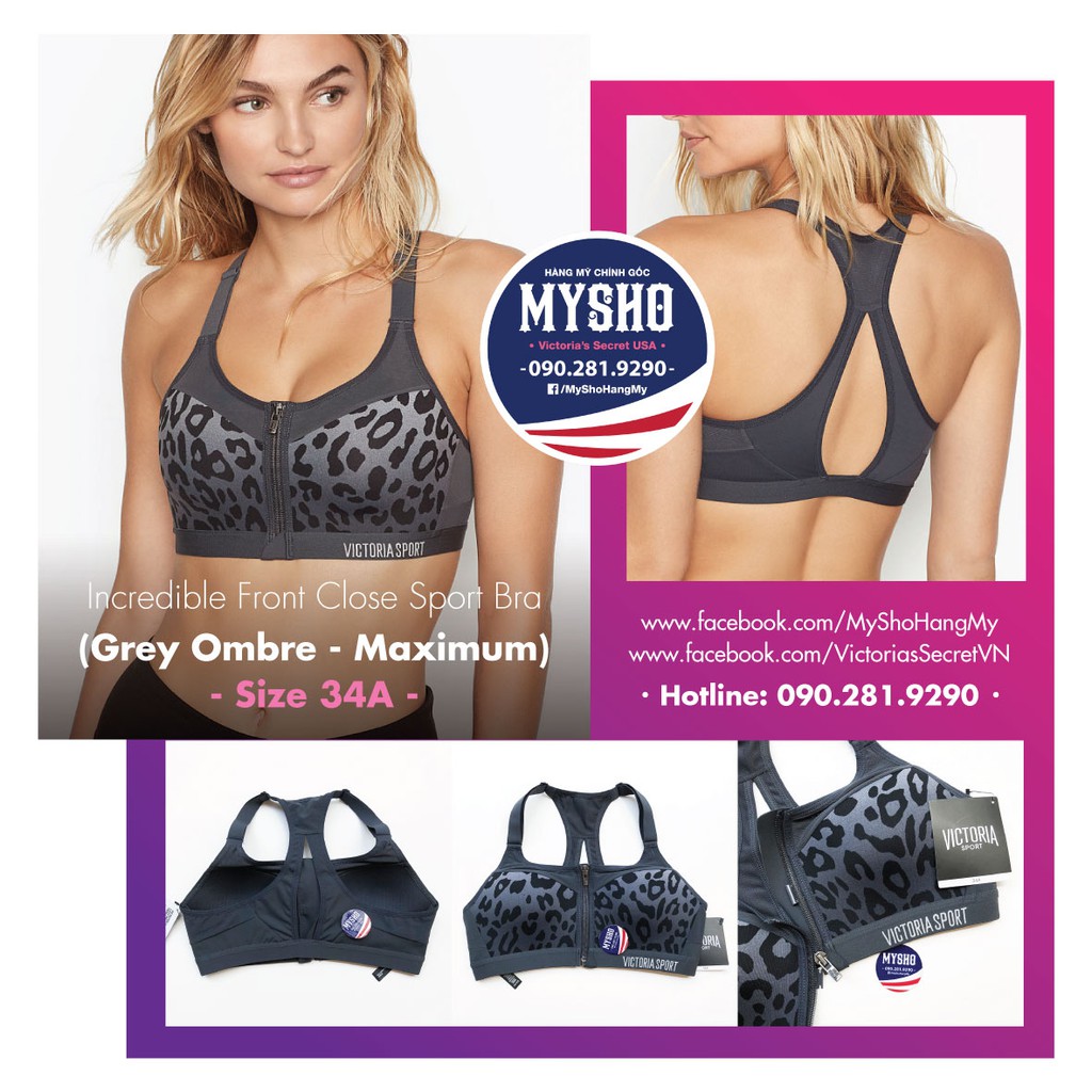 Áo Sport Grey Ombre - Maximum có khoá kéo phía trước, màu cá tính