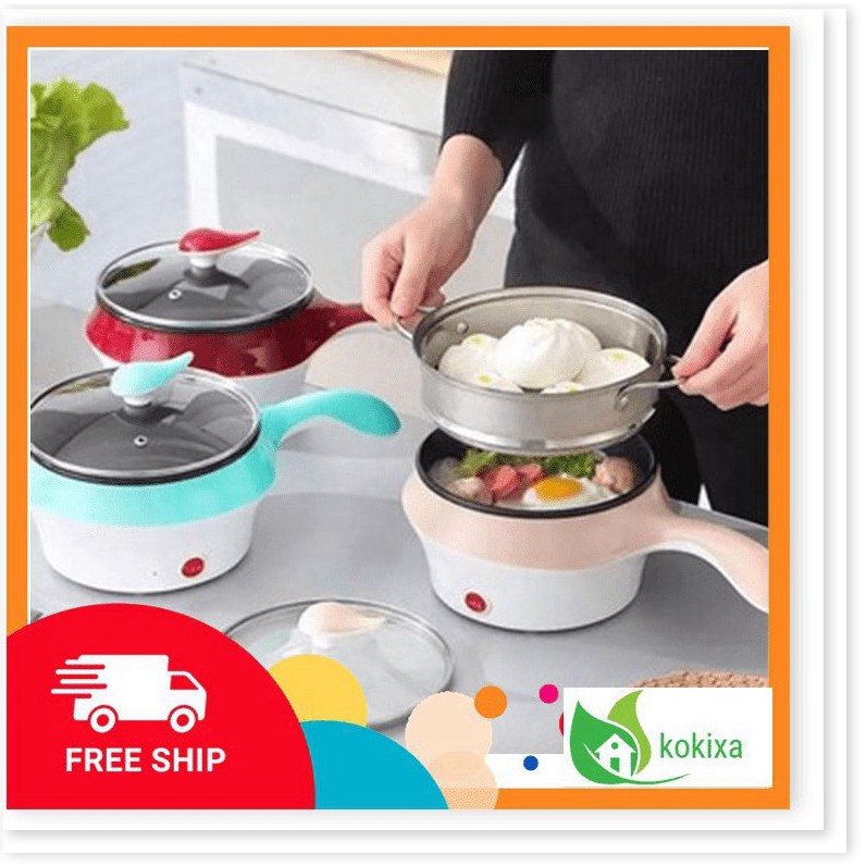 [FREESHIP]Nồi lẩu mini nấu mì - nồi lẩu đa năng 2 tầng kèm hấp,có tay cầm tiện dụng [TRONG CHỐNG DÍNH ,NGOÀI CÁCH NHIỆT]