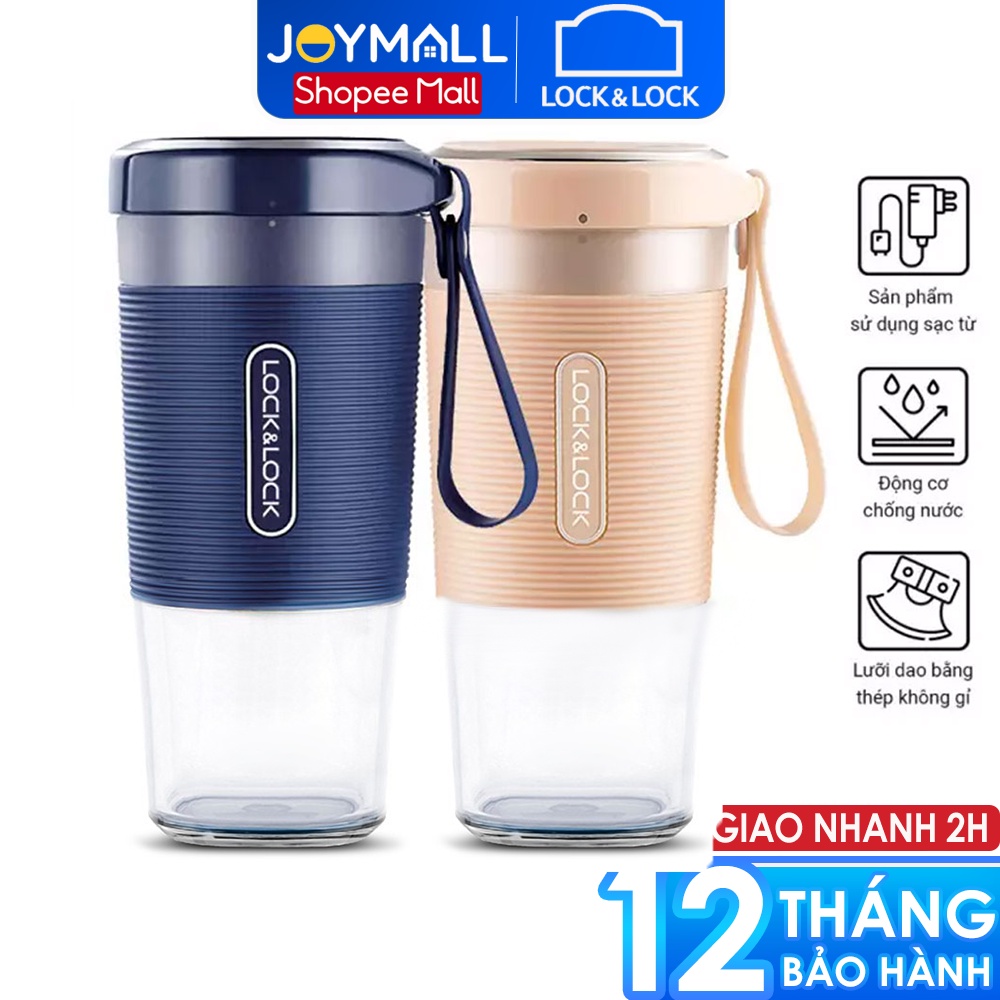 Máy Xay Sinh Tố Cầm Tay Lock&Lock EJJ321 (300ml) - Hàng Chính Hãng, Bảo Hành 12 Tháng, Không Dây, Dễ Mang Đi - JoyMall