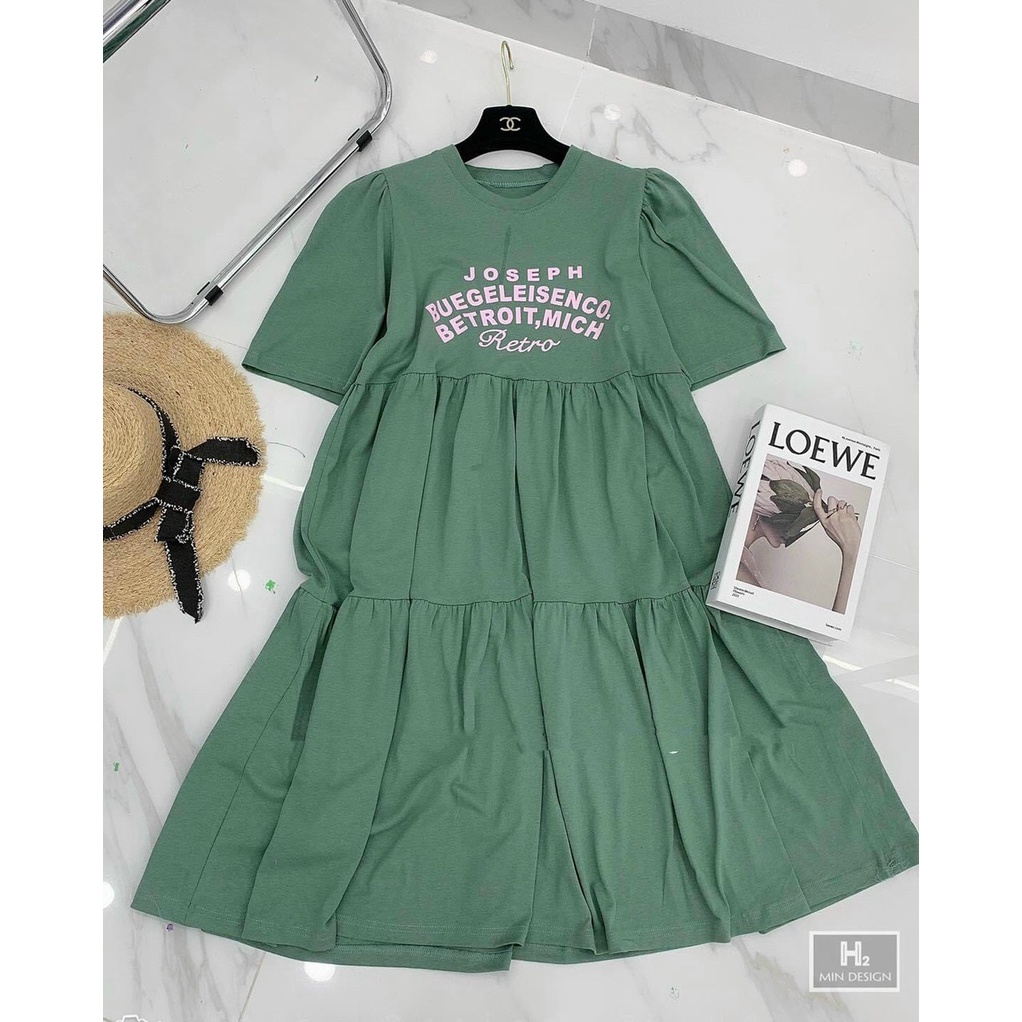 Váy bầu xinh cotton tkutrang đầm bầu thời trang cao cấp mùa hè thiết kế