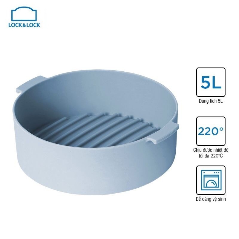 KHAY SILICONE dành cho nồi chiên không dầu và lò vi sóng Lock&Lock-CKB002-CKB003