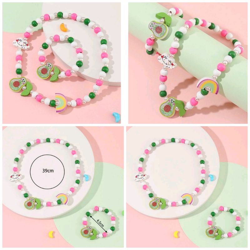 🥦SET VÒNG TAY VÀ DÂY CHUYỀN BÉ GÁI-TẶNG KÈM TÚI RÚT