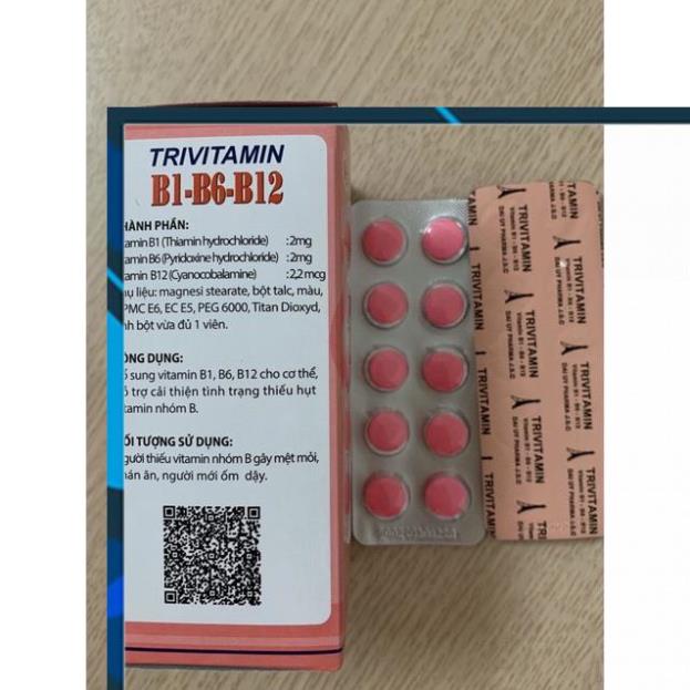 TRIVITAMIN 3B   - Bổ sung vitamin B1- B6 - B12 - Dược Đại Uy NHÀ THUỐC SÀI GÒN