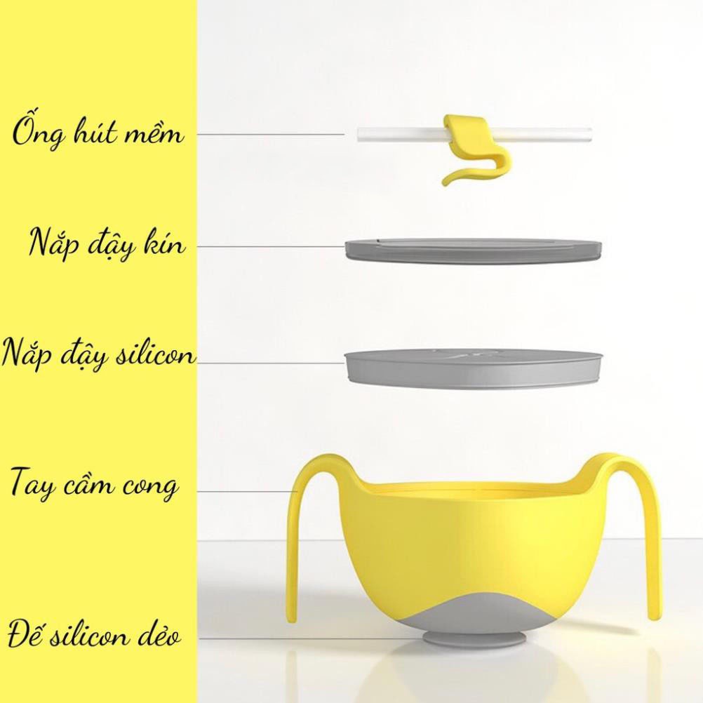 Bát Ăm Dặm Chống Đổ , Cốc Tập Uống Silicone Misuta Cho Bé