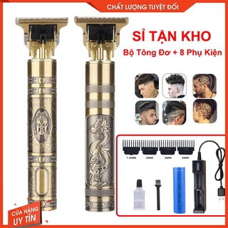 Tông đơ cắt tóc gia đình, tông đơ chấn viền vintage t9 + 8 phụ kiền đi kèm