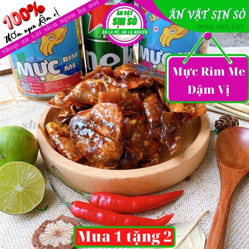 250g Mực Rim Me, mực rim me ngon đậm đà Tiệm đồ Ăn Vặt SỊN SÒ Thơm Ngon Đậm Vị