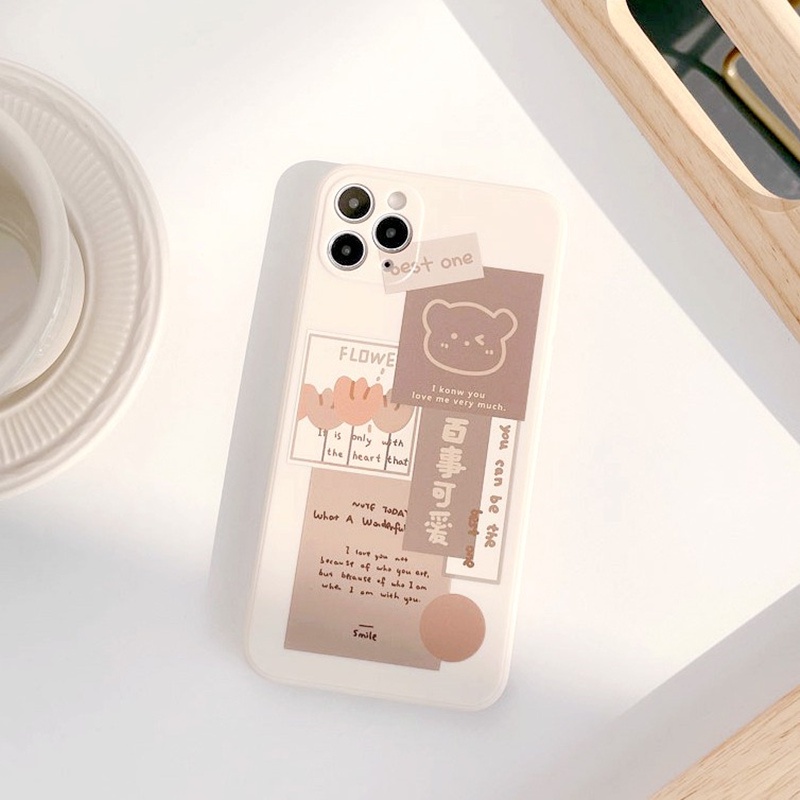 Ốp điện thoại họa tiết gấu nhỏ dễ thương cho iPhone 6 6plus 6s 6splus 7 7plus 8 8plus x xr xs 11 12 pro max plus promax | BigBuy360 - bigbuy360.vn