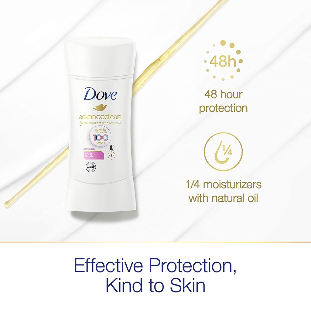 Lăn khử mùi nữ Dove dạng sáp 74g, Dưỡng da cánh sáng mịn_HKT Shop