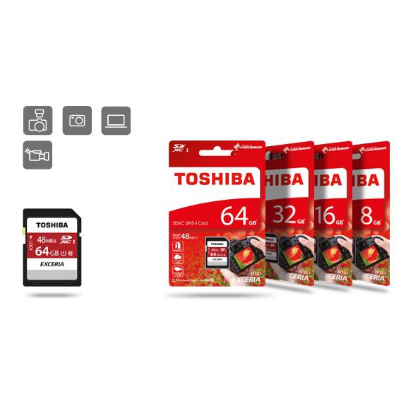 Thẻ nhớ 64GB SDHC Toshiba Exceria N302 90MB/s UHS-I U3 Class 10 4K - Chính hãng | BigBuy360 - bigbuy360.vn