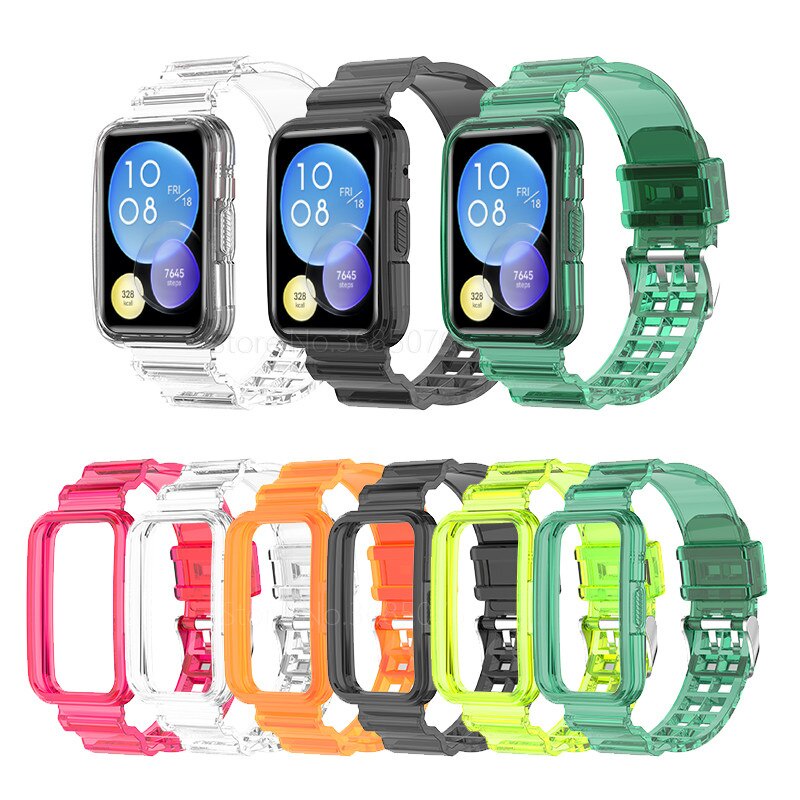 Dây Đeo silicone Trong Suốt Cho Đồng Hồ huawei watch fit 2 correa Clear hauwei huawey watchfit2 watchfit 2 fit2