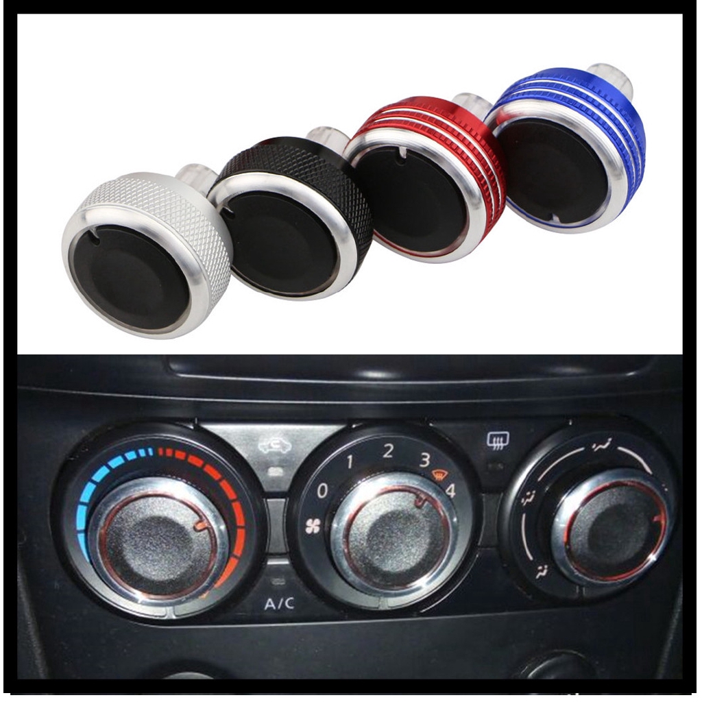 Bộ 3 nút vặn kim loại điều chỉnh điều hòa hợp kim nhôm cho xe hơi Honda City 2008-2014