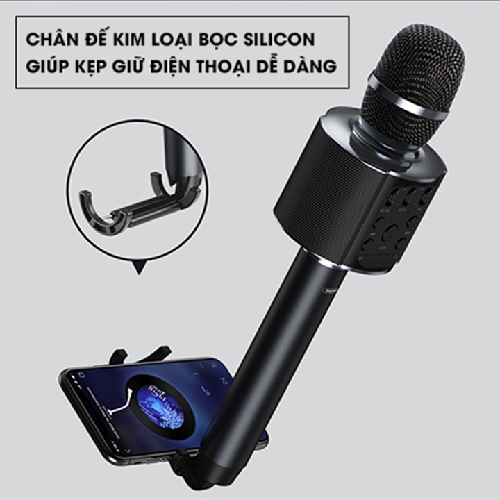 Micro Karaoke Bluetooth CHÍNH HÃNG Remax K05 tích hợp giá đỡ điện thoại - BẢO HÀNH 12 THÁNG