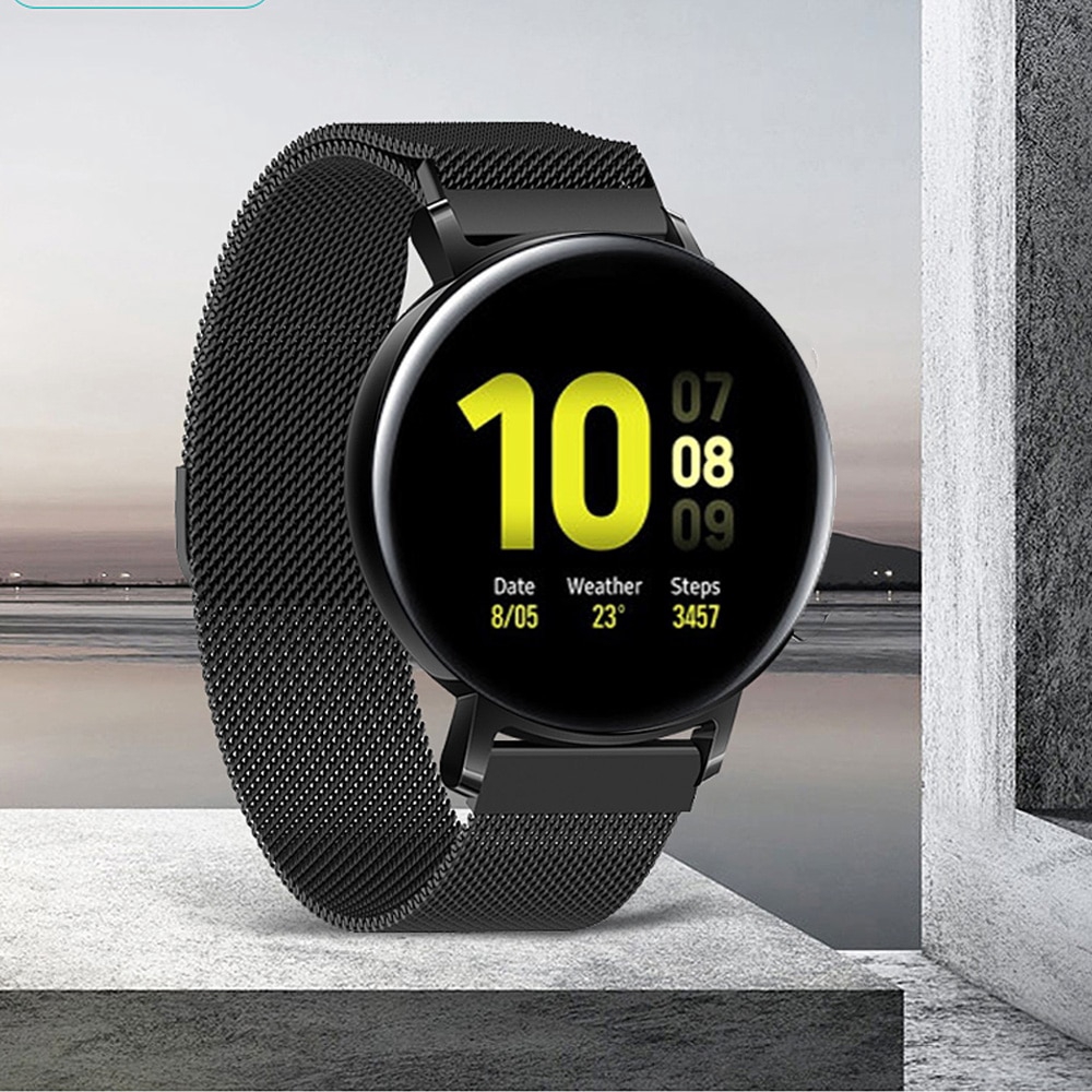 Dây Đeo Inox Milanese Khóa Nam Châm Cho Đồng Hồ Thông Minh Samsung galaxy Active 2 40mm 44mm Active2 20mm