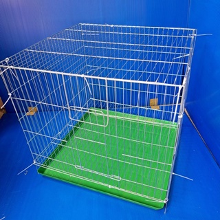 Lồng nuôi chim cảnh 50x50x50 khoảng nan 1cm kèm khay phân, máng ăn