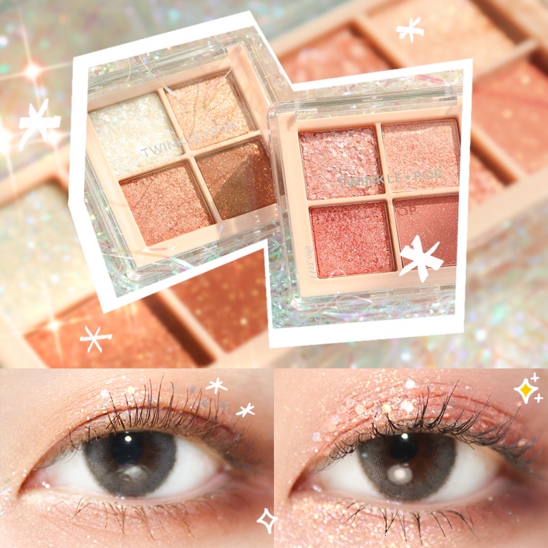 Phấn mắt Peripera Twinkle Pop Pearl Flex Giltter Eye Palette