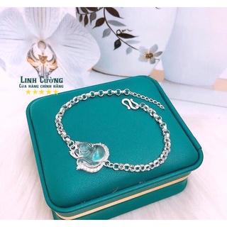 Lắc tay mặt đính đá hồ ly phong thủy - TRANG SỨC BẠC