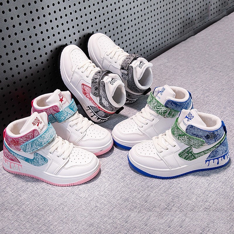 Giày cao cổ Sneaker Style Hàn Quốc đế chống trơn trượt cho bé