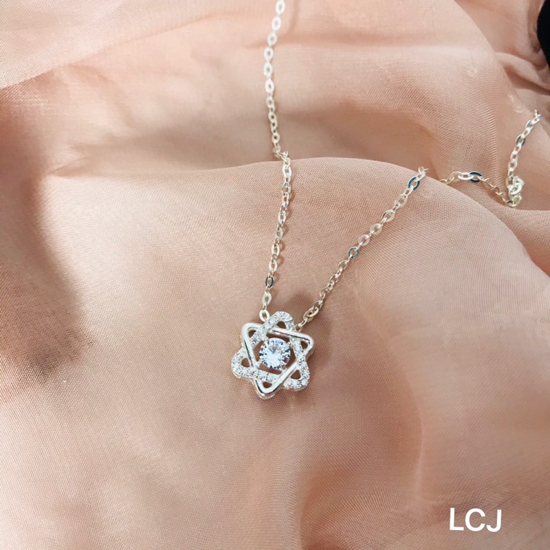 Dây chuyền nữ bạc- Vòng cổ bạc nữ đẹp họa tiết ngôi sao đính đá-Trang sức LCJ