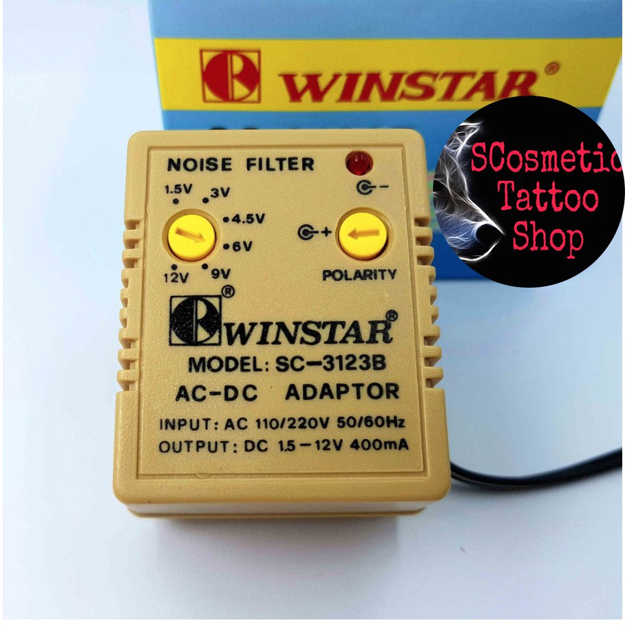 Ổn áp SC3123B ,Cục đổi nguồn, sạc đa năng cho nhiều loại máy phun xăm