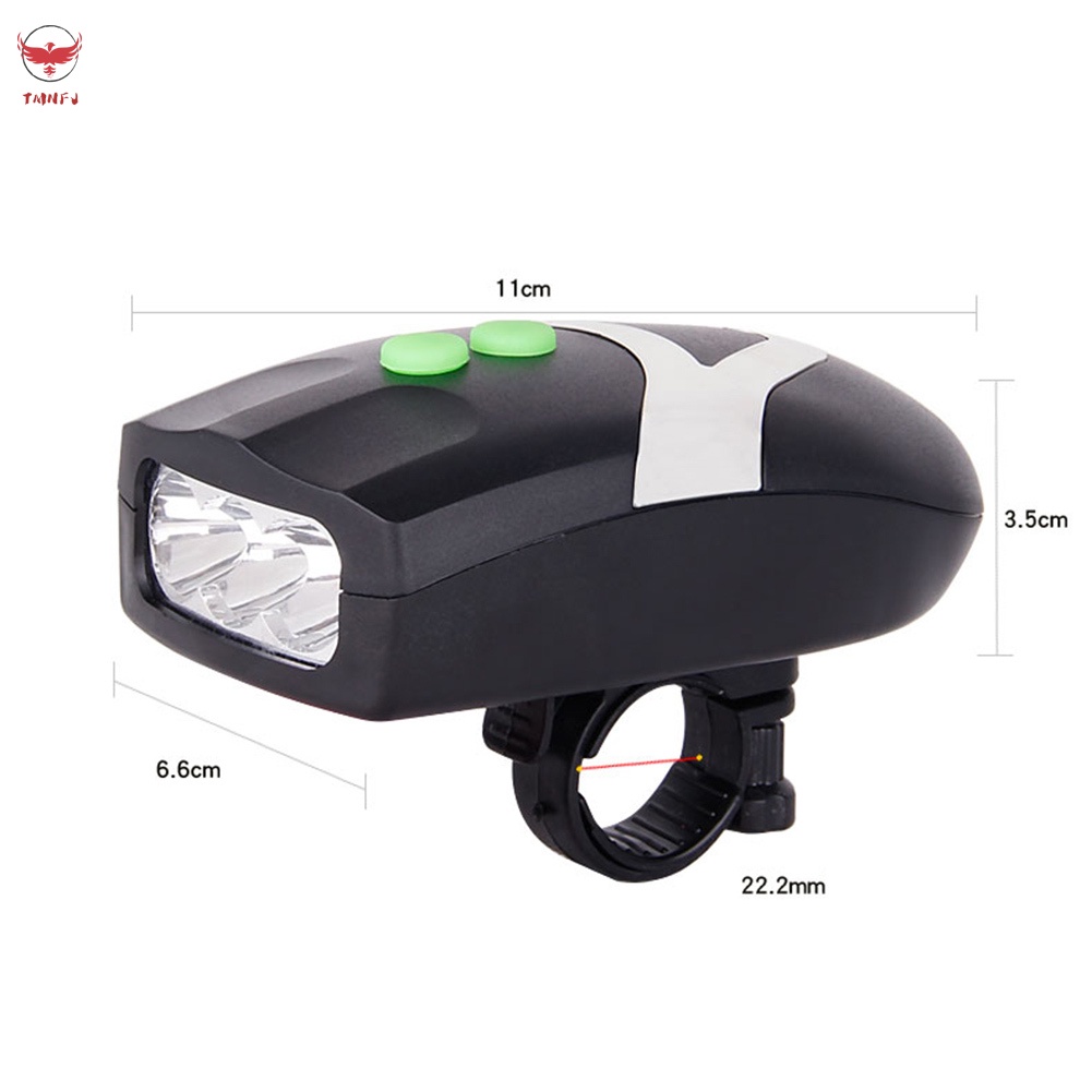 Đèn Led 3 Bóng 2 Trong 1 Tích Hợp Còi An Toàn Cho Xe Đạp