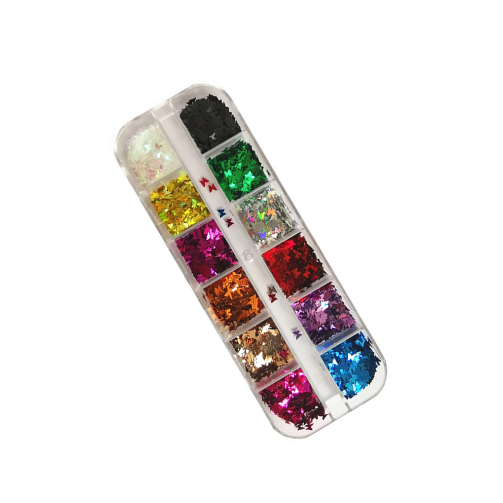 [Hàng mới về] Hộp kim tuyến lấp lánh trang trí móng tay diy cho nữ