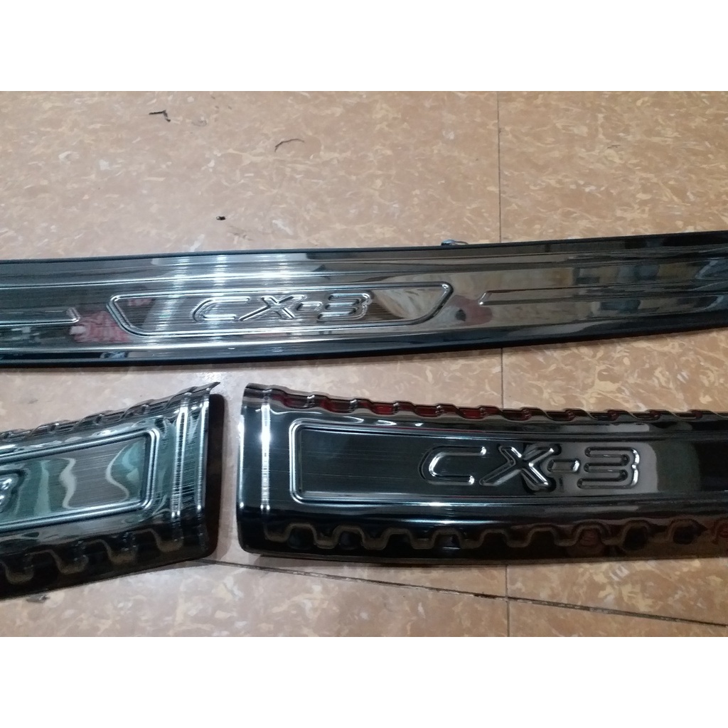 Full ốp chống trầy cốp trong + cốp ngoài vân Titan xe mazda CX3 - AUTO GP